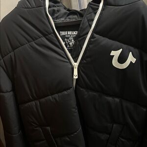 True Religion Black Quilted Jacket